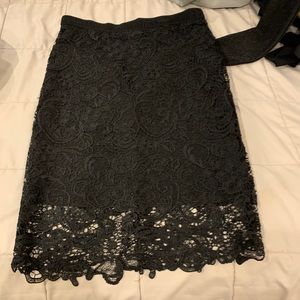 Cocktail lace skirt worm few times